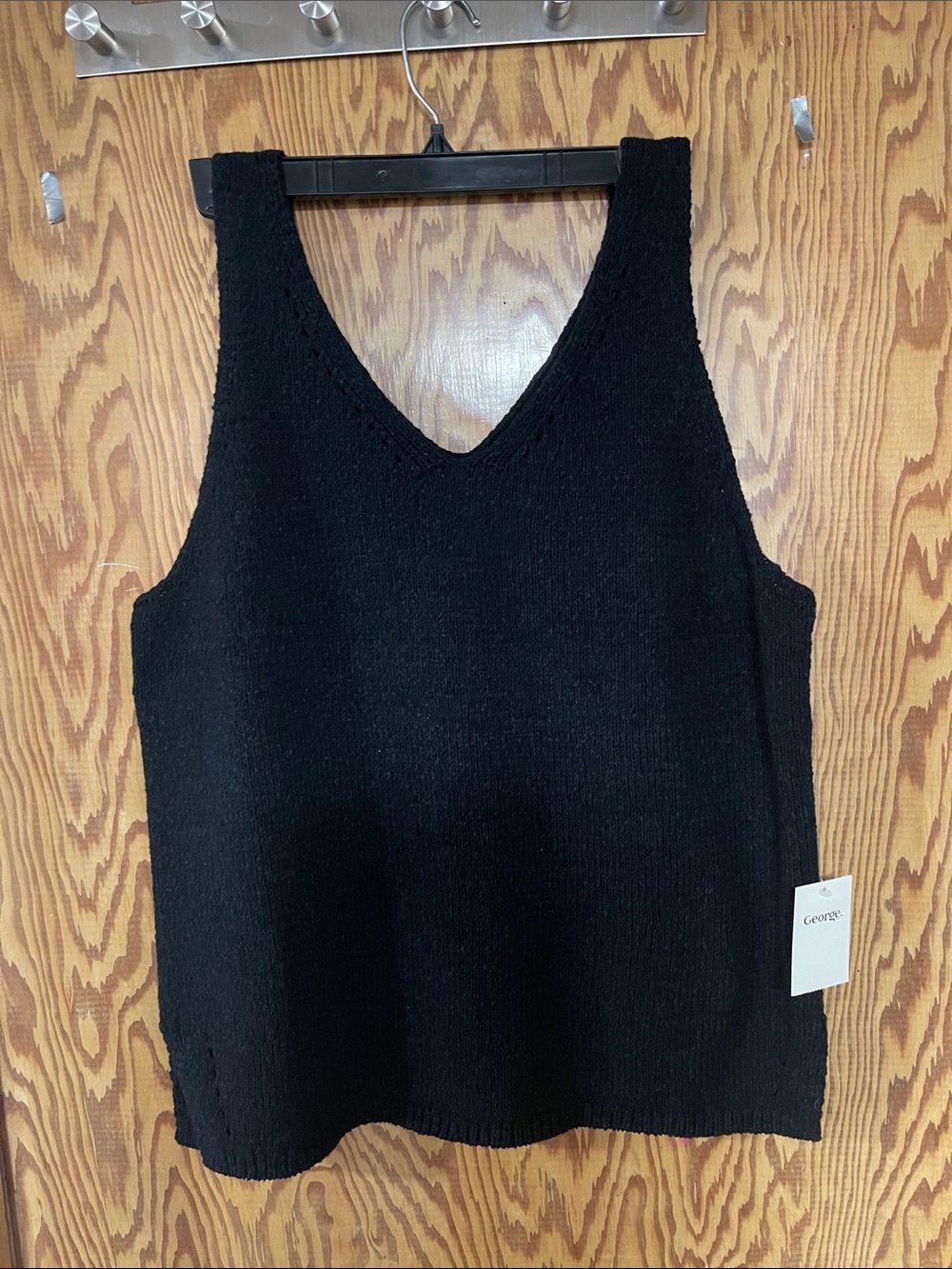 George Black V-Neck Knit Tank